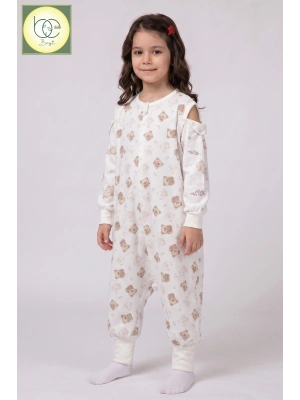 Begi Pazen Kumaş Uzun Kollu Kolu Çıkabilen Çocuk Uyku Tulumu %100 Pamuk 1.0 TOG