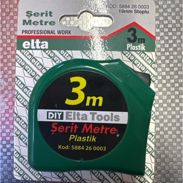 ELTA ŞERİT METRE PLASTİK3 mt