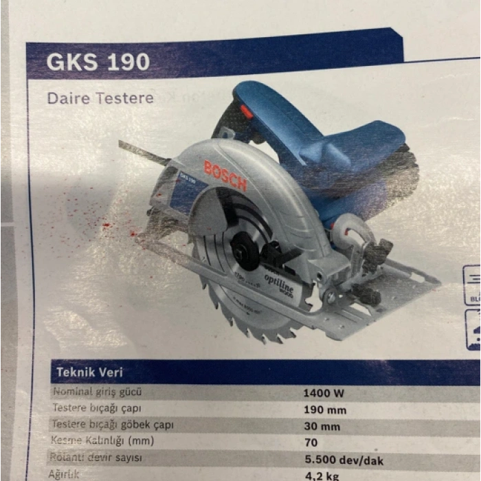 BOSCH DAİRE TESTERE 1800W 190/65 mm GKS 65 GCE