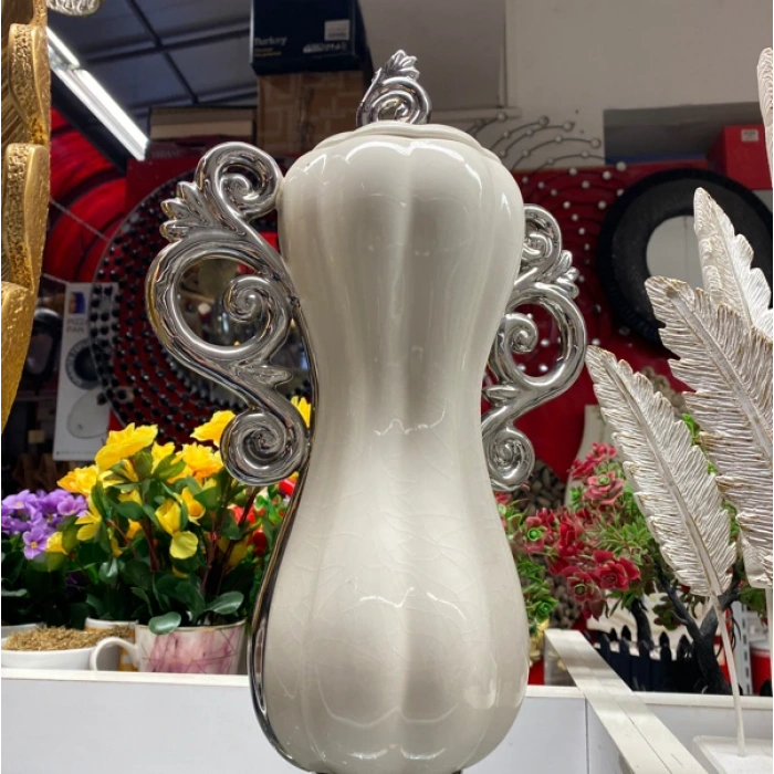 GÜMÜŞ KOLLU VAZO HS001