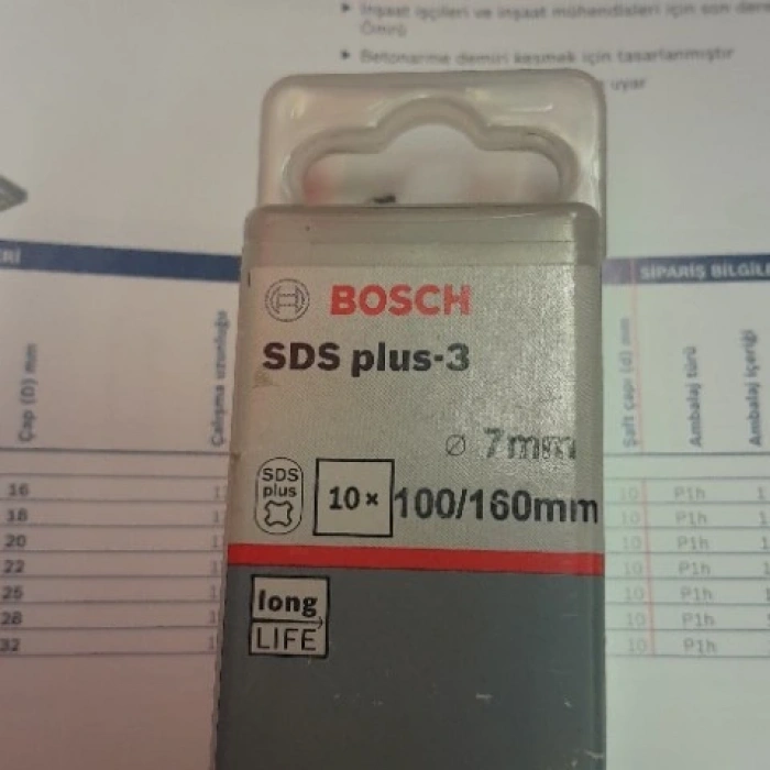 SDS PLUS-3 MATKAP UCU 7X160 MM