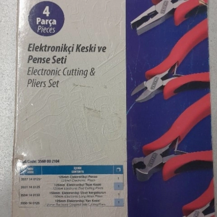 4 PARÇA ELEKTRONIKÇI KESKI VE PENSE SETI