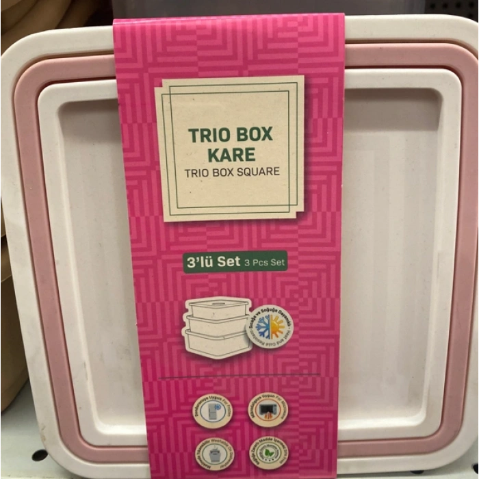 SAKLAMA KABI 3LÜ KARE HOUSE MORE