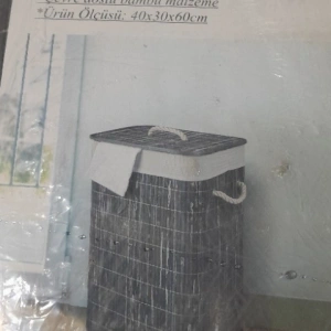 BAMBU KATLANIR ÇAMAŞIR SEPETİ