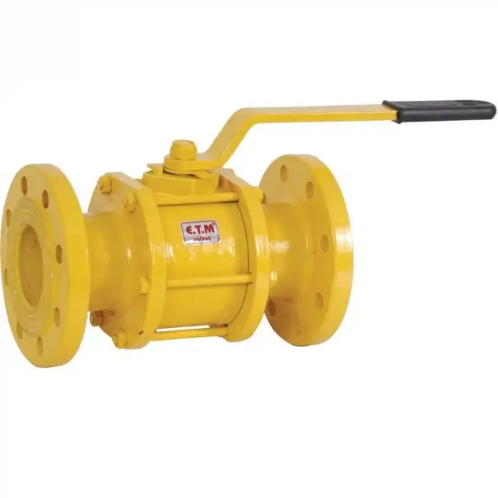 ETM DN40 PN25 Flanşlı Uzun Tip Doğalgaz Küresel Vana 1 1/2