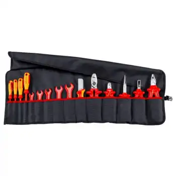 Knipex 98 99 13 Rulolu Alet Çantası Elektrikçi 15 Parça