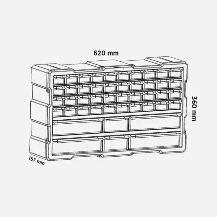Rtrmax RCA6017 46lı Modüler Monoblok Çekmece Seti