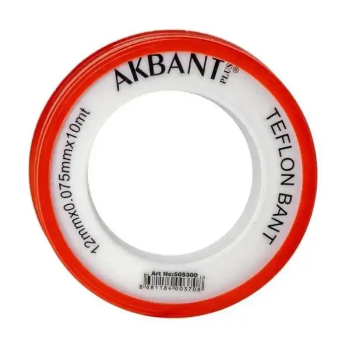 Akbant Teflon Bant 12mm x 0.075mm x 10 mt