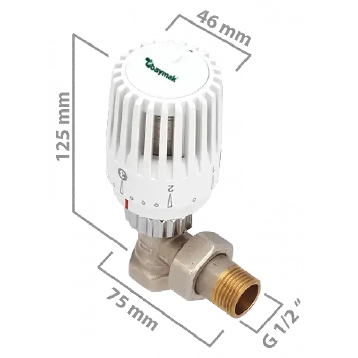 Baymak 1/2 Köşe Termostatik Radyatör Vanası