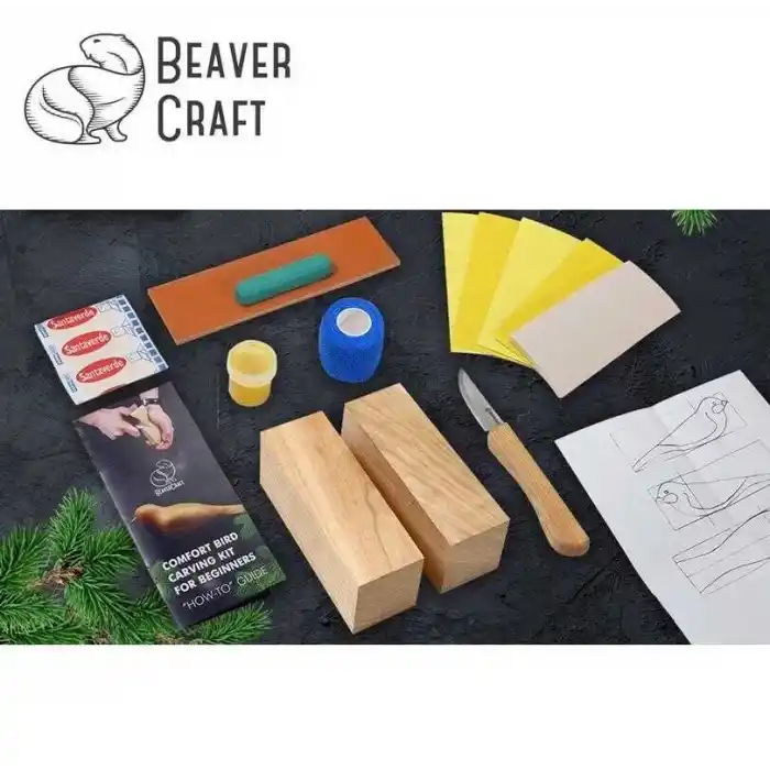 BeaverCraft DIY01 Ahşap Kuş Figürü Oyma Hobi Seti