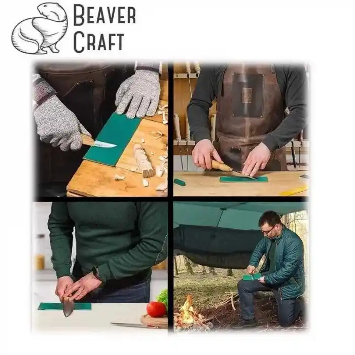 BeaverCraft LS2P11 Deri Bileme Kayışı ve Parlatma Macunu Seti 3 Parça