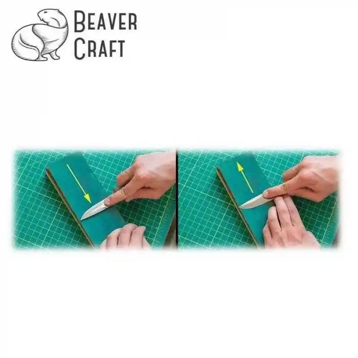 BeaverCraft LS2P11 Deri Bileme Kayışı ve Parlatma Macunu Seti 3 Parça