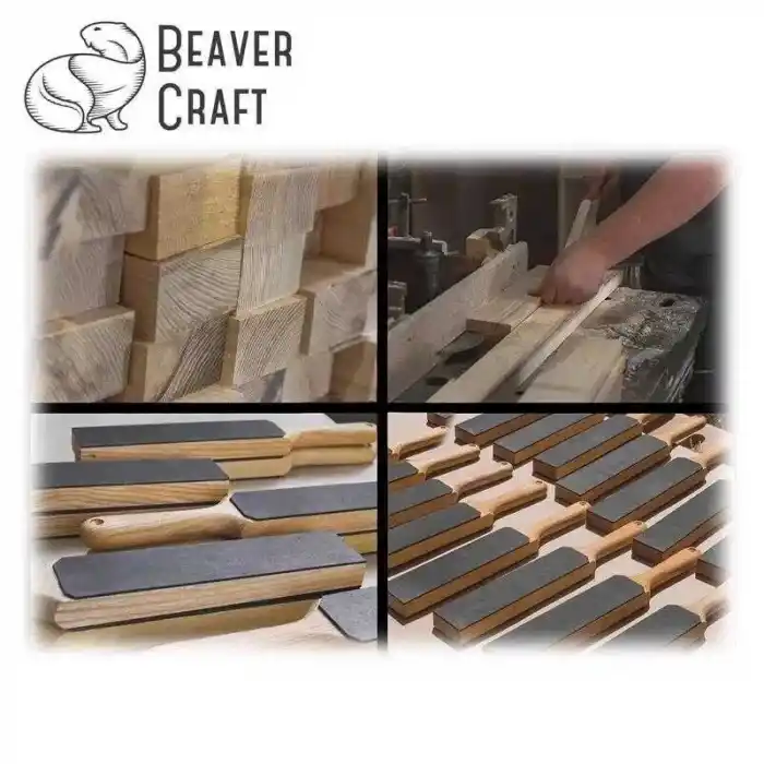 BeaverCraft LS6P1 Çift Yüzeyli Deri Masat ve Parlatma Macunu Seti 2 Parça