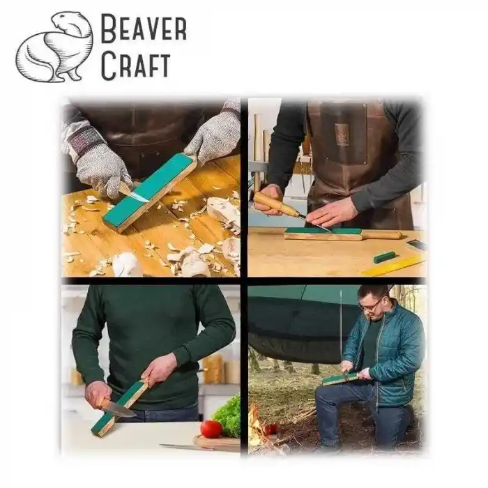 BeaverCraft LS6P1 Çift Yüzeyli Deri Masat ve Parlatma Macunu Seti 2 Parça