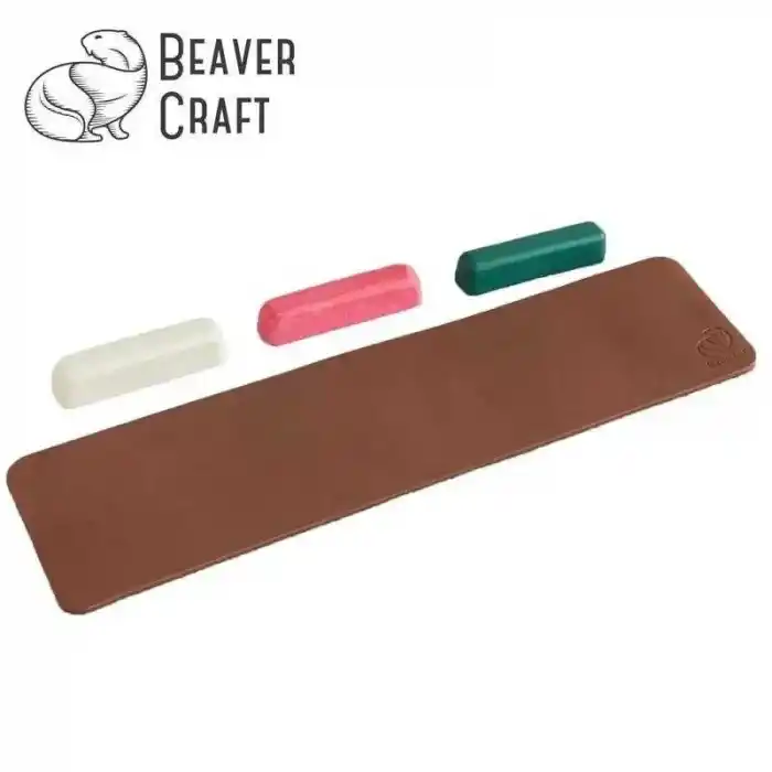 BeaverCraft LS7P03 Deri Parlatma Kayışı ve Macunu Seti 4 Parça
