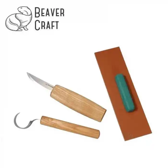 BeaverCraft S01 Ahşap Kuksa Kaşık Oyma Bıçağı Seti 4 Parça