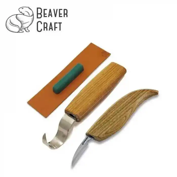 BeaverCraft S02 Ahşap Kuksa Kaşık Oyma Bıçağı Seti 4 Parça
