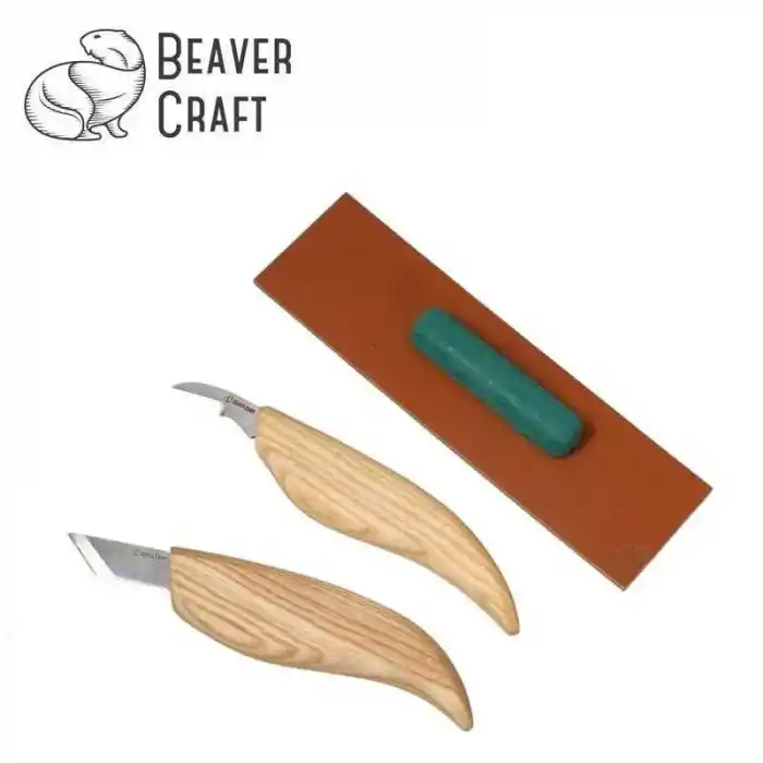 BeaverCraft S04 Geometrik Ahşap Oyma Bıçağı Seti 4 Parça