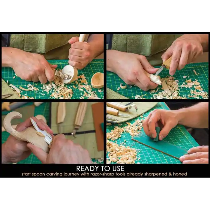 BeaverCraft S13 Ahşap Kuksa Kaşık Oyma Bıçağı Seti 6 Parça