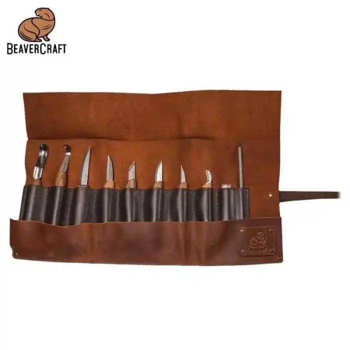 BeaverCraft S18X Premium Ceviz Saplı Ahşap Oyma Seti 11 Parça