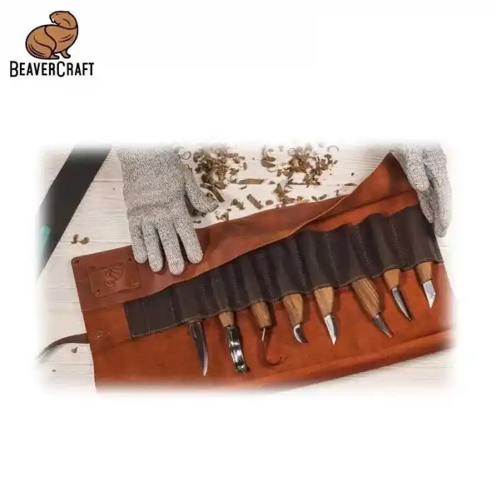 BeaverCraft S18X Premium Ceviz Saplı Ahşap Oyma Seti 11 Parça