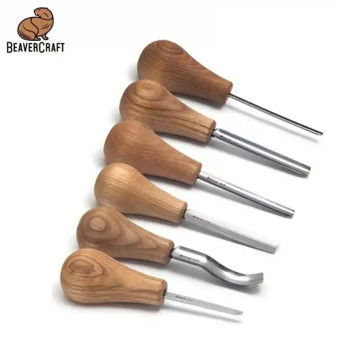 BeaverCraft SC05 Avuç İçi Ahşap Oyma Iskarpela Seti 6 Parça