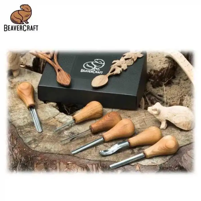 BeaverCraft SC05 Avuç İçi Ahşap Oyma Iskarpela Seti 6 Parça