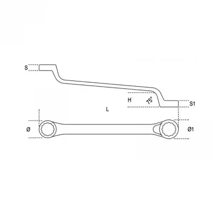 Beta 000900240 90AS 13/16X7/8 Yıldız Anahtar