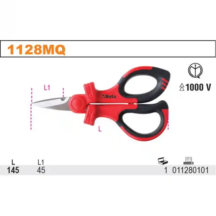 Beta 011280101 1000V İzoleli Elektrikçi Makası 1128MQ