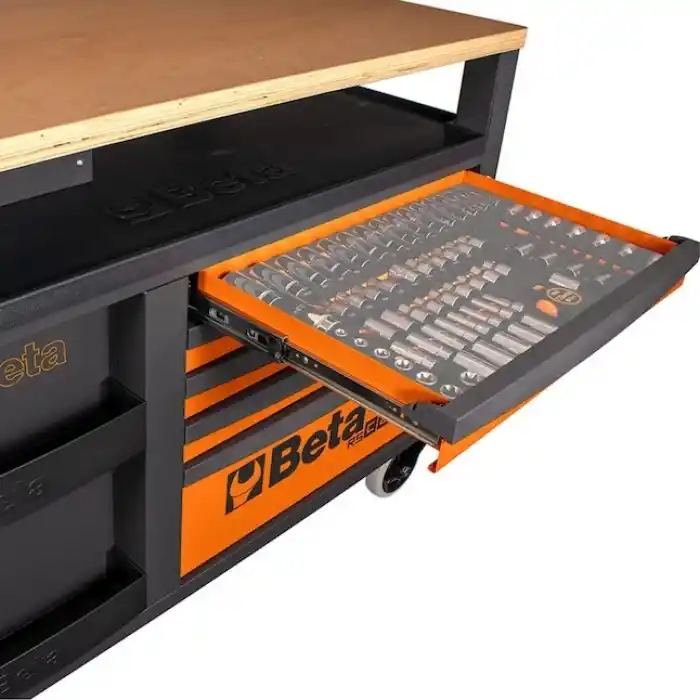 Beta 028003001 Ahşap Tezgahlı ve 10 Çekmeceli SuperTank Çalışma Tezgahı