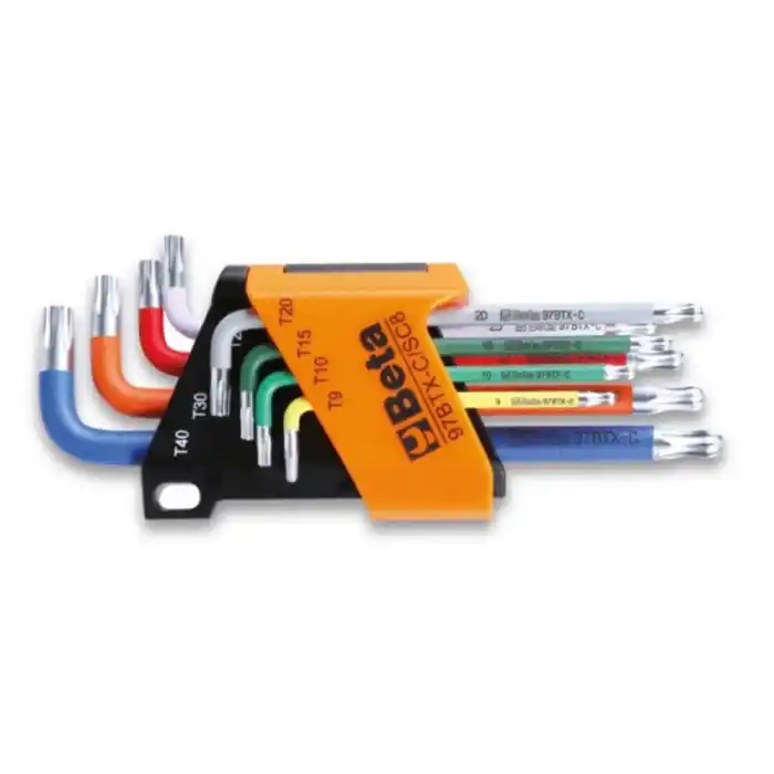 Beta 97BTX-C/SC8 Renk Kodlu Bombeli Torx Allen Takımı