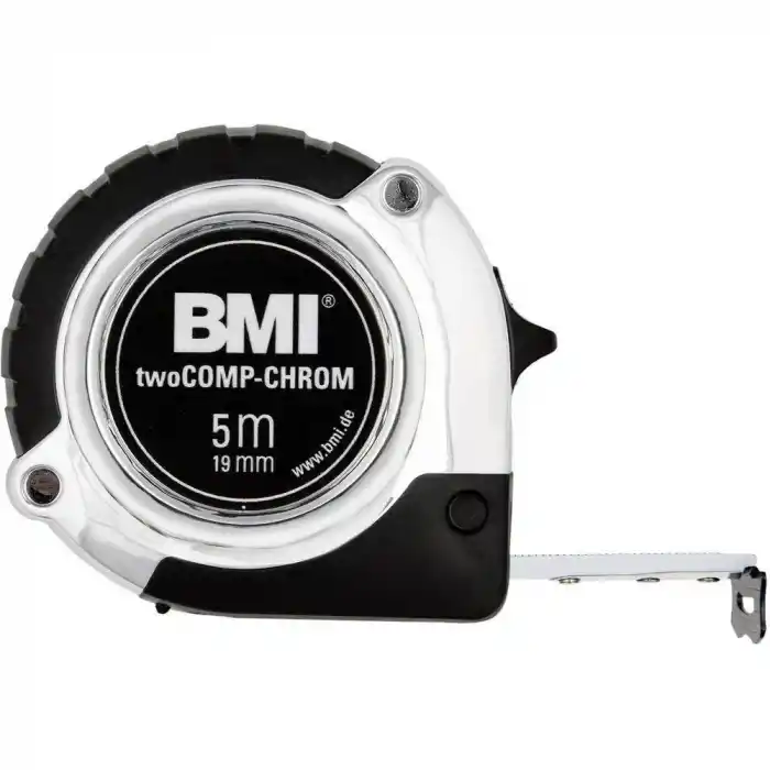 BMI 475541 Two Comp Krom Çelik Şerit Metre 5mx19mm
