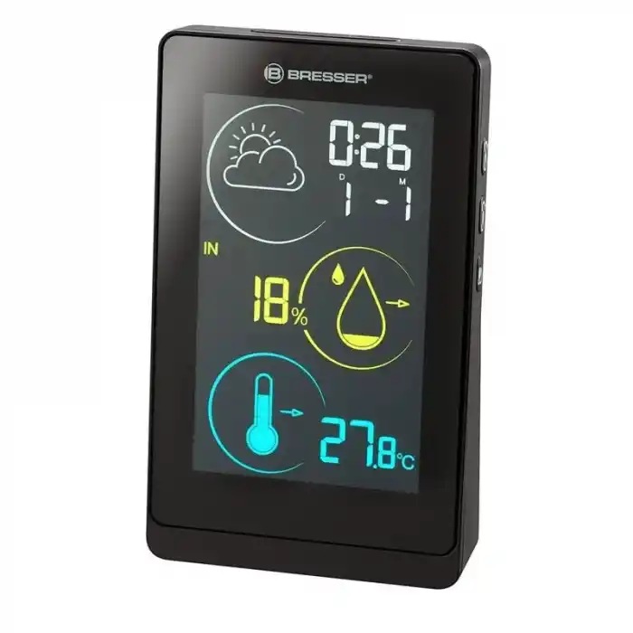 Bresser Temeo Life H Renkli Ekranlı Siyah Meteoroloji İstasyonu