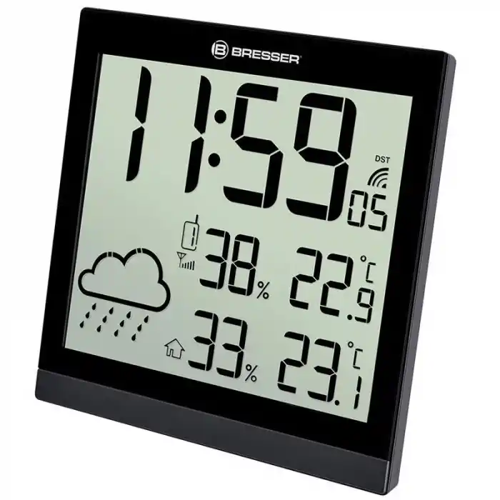 Bresser TemeoTrend JC LCD RC Siyah Duvar Tipi Meteoroloji İstasyonu