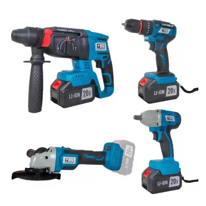 Catpower 1380 Akülü 4’lü Kırıcı Delici+Avuç Taşlama+Vidalama+Somun Sıkma Seti