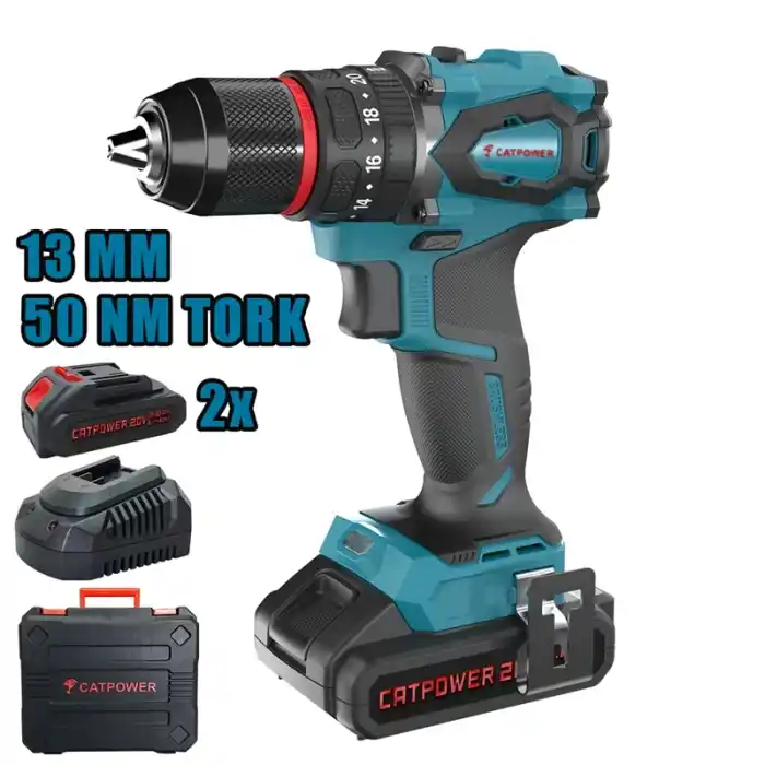 Catpower 4112 Çift Akülü Darbeli Matkap Vidalama