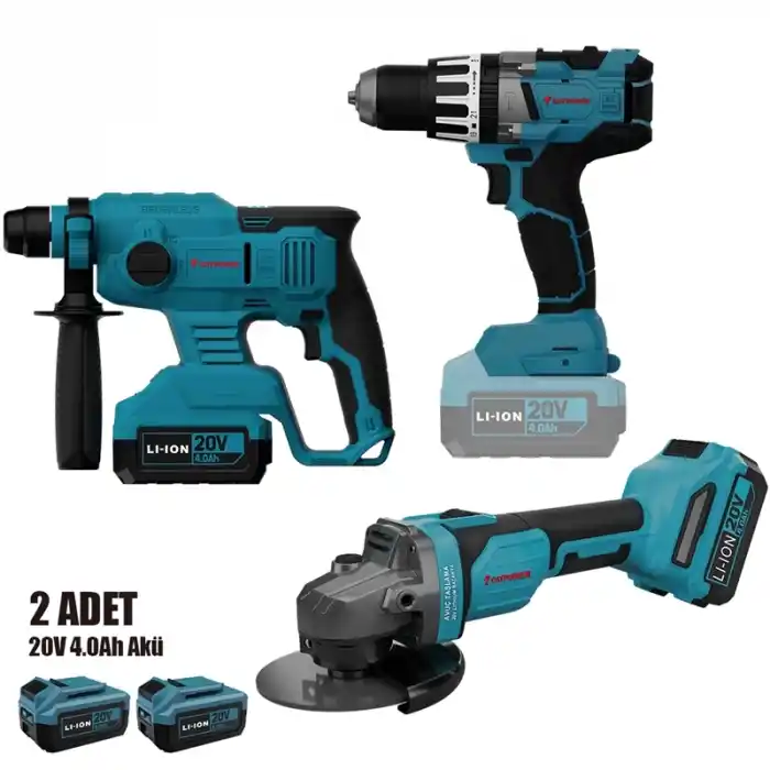 Catpower 4235 Akülü Vidalama+Kırıcı+Taşlama Seti