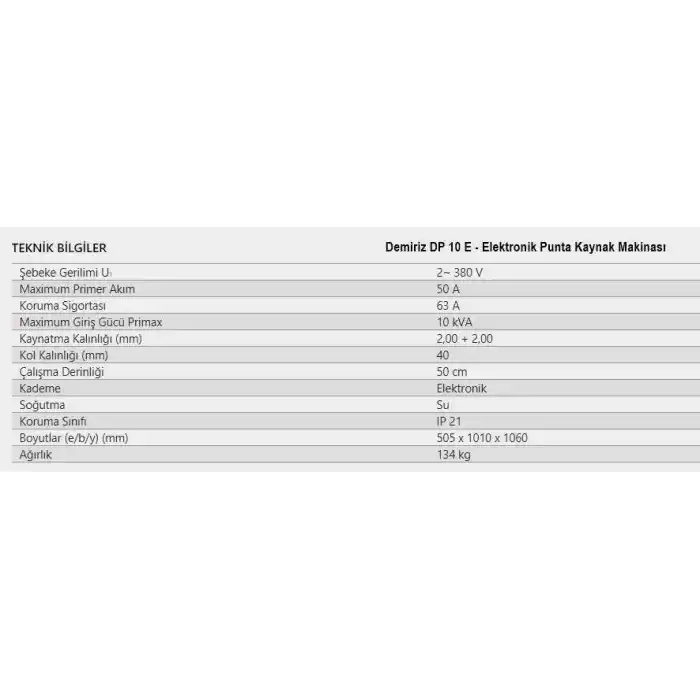 Demiriz DP 10 E Pedallı Elektronik Punta Kaynak Makinesi