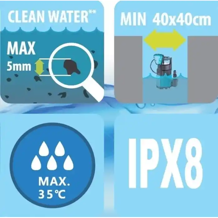 Duffmart FSP750C Temiz Su Dalgıç Pompası