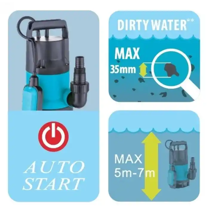 Duffmart FSP750DW Pis Su Drenaj Dalgıç Pompası