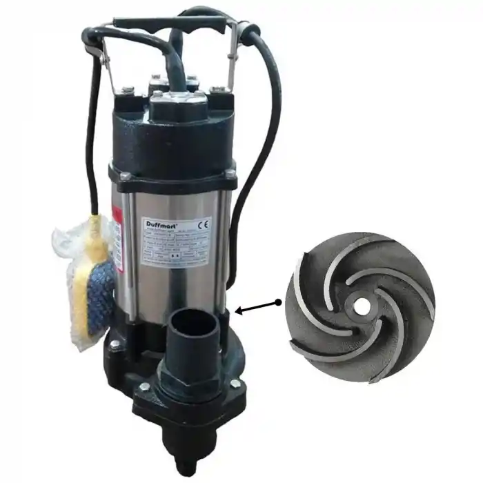 Duffmart V450F-A Pis Su Foseptik Parçalayıcılı Açık Fanlı Dalgıç Pompa