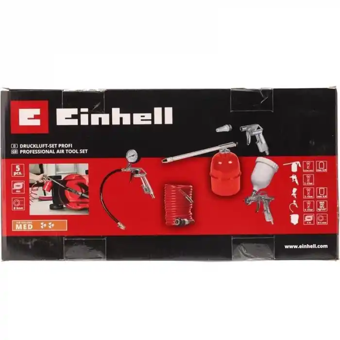 Einhell Kompresör 5 Parça Havalı Alet Seti