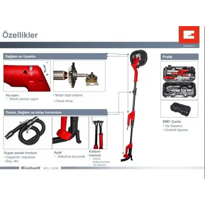 Einhell TC-DW 225 Alçıpan Duvar Zımpara
