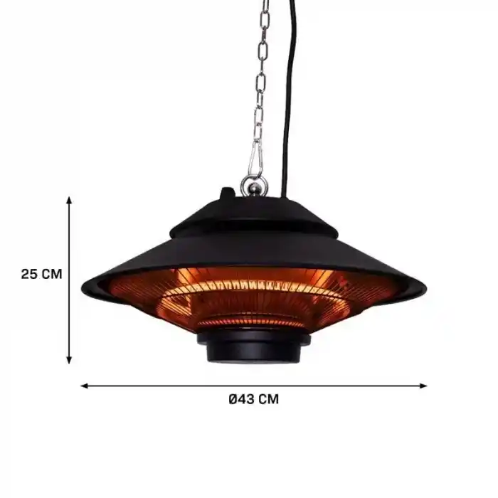 Elcon HF-1500 Elektrikli Tavan Tipi Sarkıtlı Infrared Isıtıcı 1500W