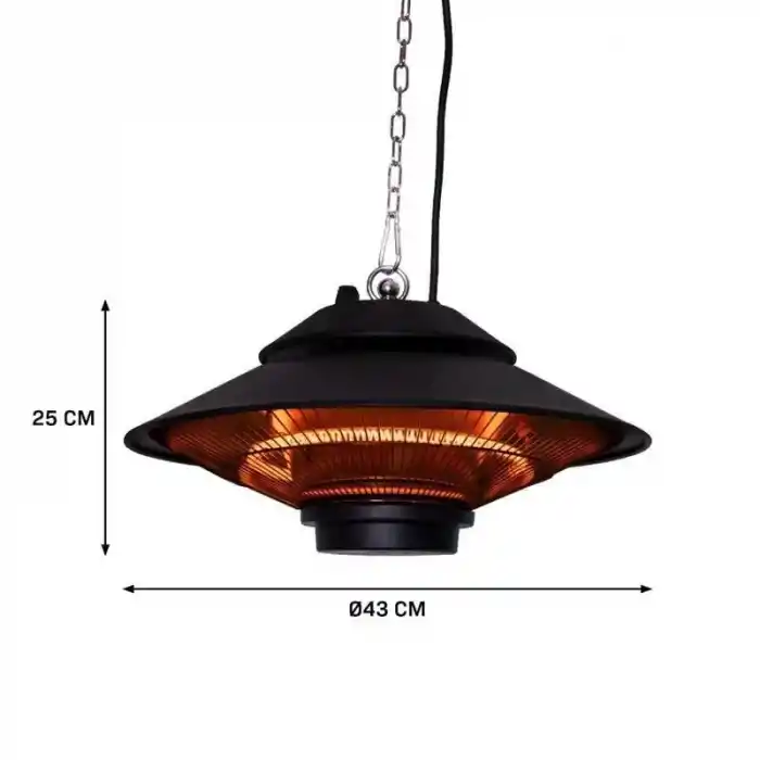 Elcon HF-2000 Elektrikli Tavan Tipi Sarkıtlı Infrared Isıtıcı 2000W