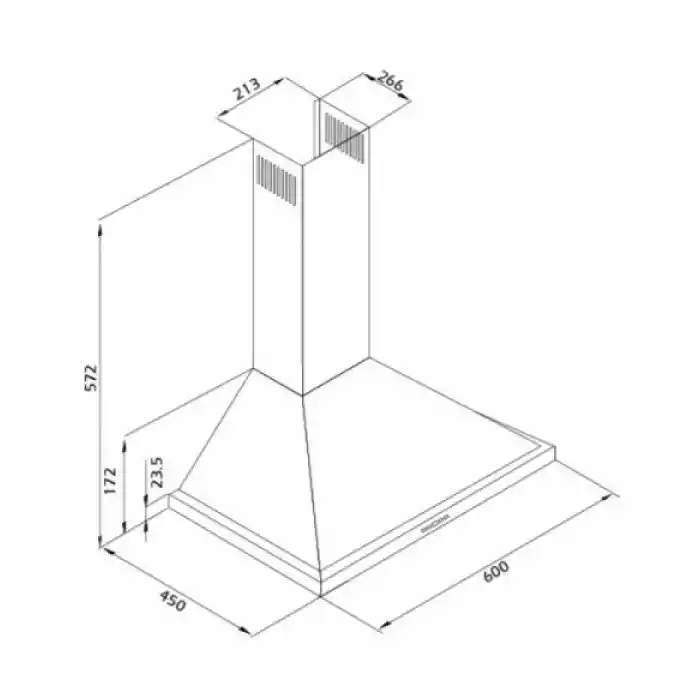 Esty 2240 60 cm Inox Duvar Tipi Davlumbaz