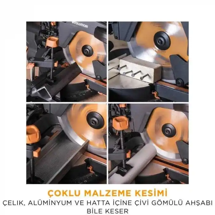 Evolution 052-0003A R255SMS+ Kızaklı Gönye Kesme Makinesi 255mm