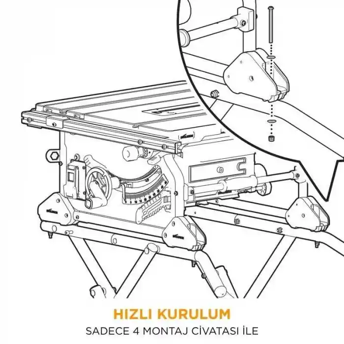 Evolution 119-0050 R255TBL Tezgah Testere Standı