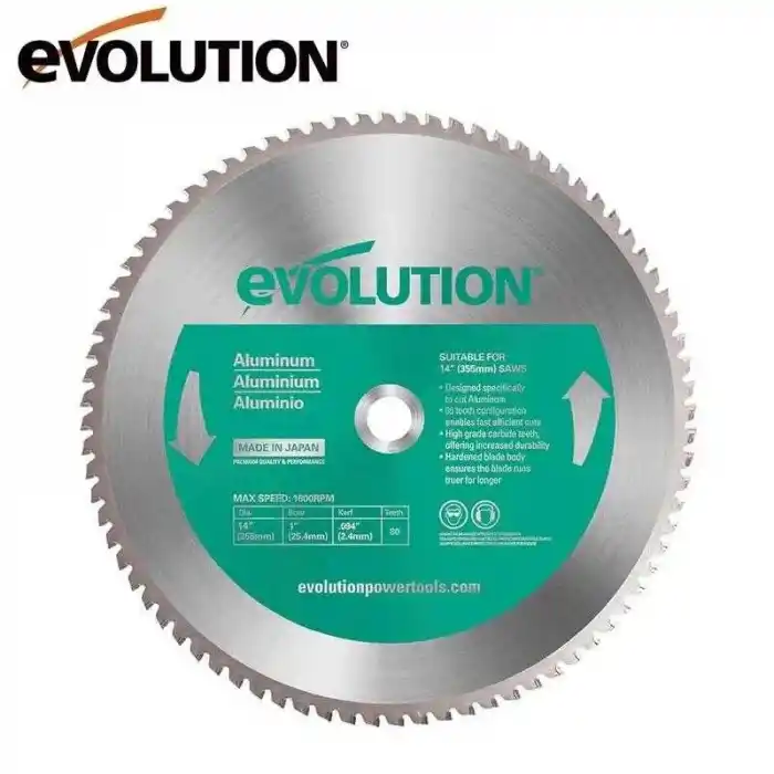 Evolution A355TCT-80CS Alüminyum Daire Testere Bıçağı, 355mm