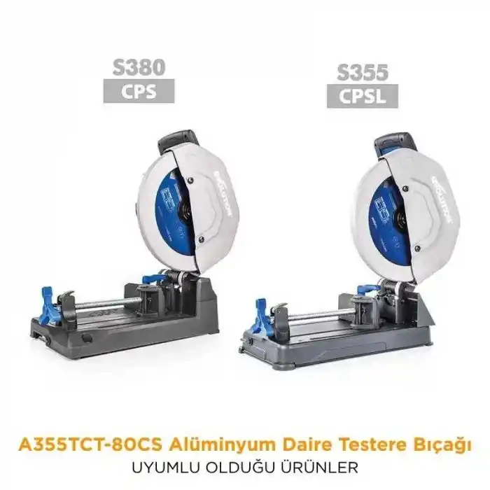 Evolution A355TCT-80CS Alüminyum Daire Testere Bıçağı, 355mm